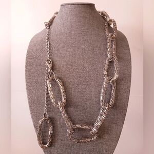 Mesh Tube Belt Silver Tone Very Good Condition